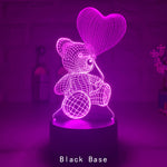 3d led Bear valentine gift