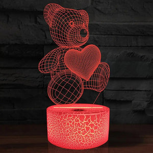 3d led Bear valentine gift